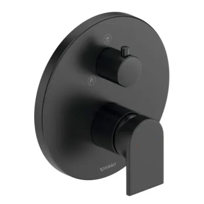 Duravit Tulum - zemapmetuma maisītājs, 2 patērētājiem, matēti melns TU4210012046