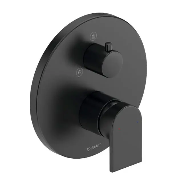 Duravit Tulum - zemapmetuma maisītājs, 2 patērētājiem, matēti melns TU4210012046