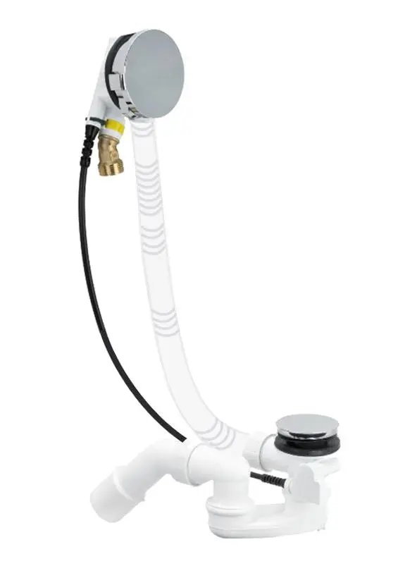 Villeroy & Boch aksesuāri - noteces un pārplūdes komplekts ar pieslēgumu, hroms U90960361