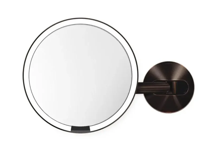 Simplehuman kosmētikas spogulis - kosmētikas sienas spogulis ar sensoru, dark bronza ST3023