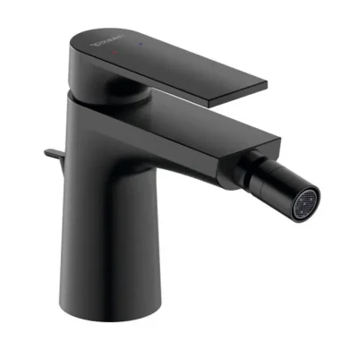 Duravit Tulum - bideta maisītājs ar noteci, melns matēts TU2400001046