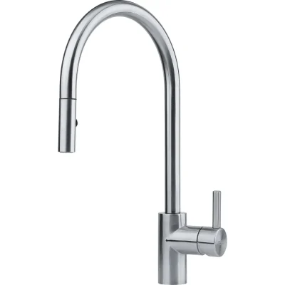 Franke Eos Neo - virtuves izlietnes maisītājs FC 0045.501 ar izvelkamu gala daļu, nerūsējošais tērauds 115.0590.045