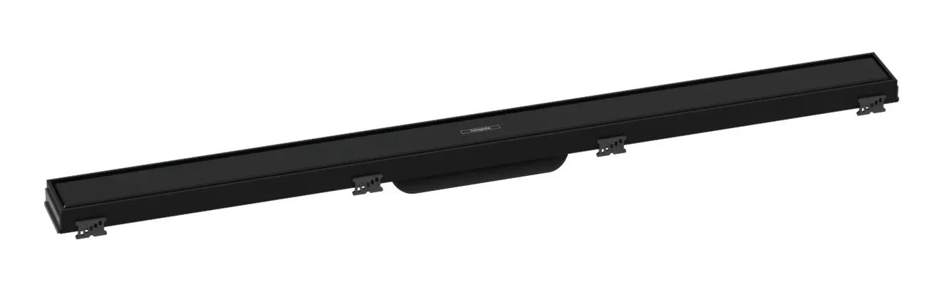 Hansgrohe RainDrain Match - dušas renīte 900 ar nerūsējošā tērauda resti, ar augstumā regulējamu rāmi, melns matēts 56040670