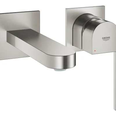Grohe Plus - zemapmetuma izlietnes maisītājs, 2 caurumu montāža, Supersteel 29303DC3