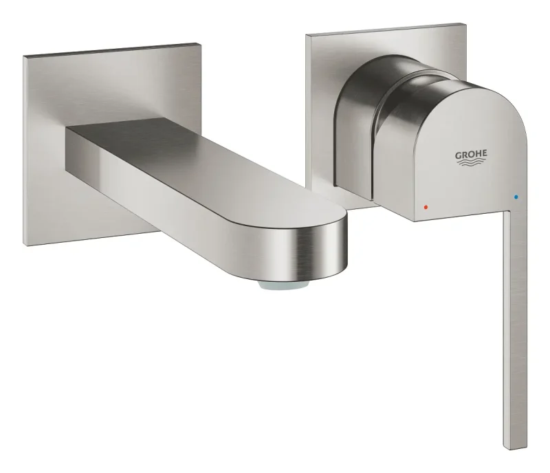 Grohe Plus - zemapmetuma izlietnes maisītājs, 2 caurumu montāža, Supersteel 29303DC3