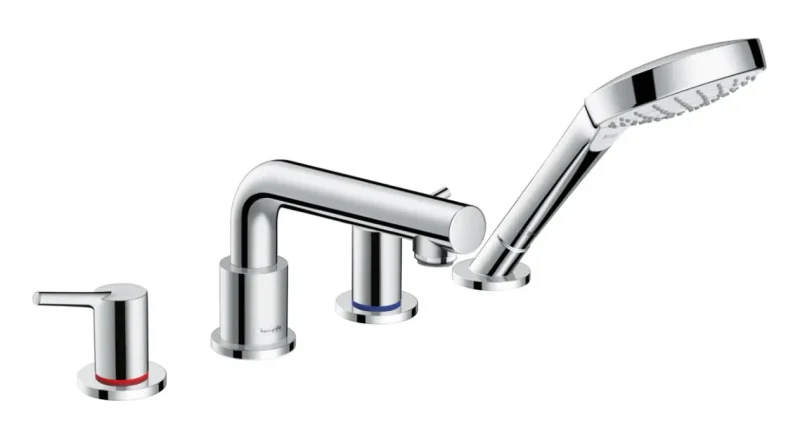 Hansgrohe Talis S - vannas maisītājs vannas malai, 4 caurumu montāža, hroms 72419000