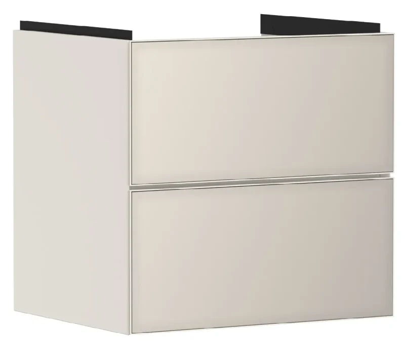 Hansgrohe Xevolos E - izlietnes skapītis 58x58x48 cm, 2 atvilktnes, matēti bēšs/metāliskais bēšs 54176790