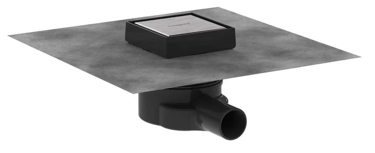 Hansgrohe RainDrain Point - punktveida noteka, 10x10 cm, matēts nerūsējošais tērauds 56247800