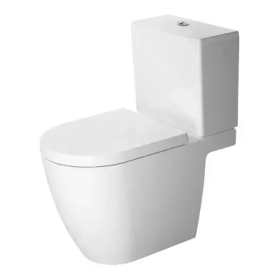 Duravit ME by Starck - grīdas WC kombinācija, horizontāla noteka, ar HygieneGlaze, Alpu balts 2172092000