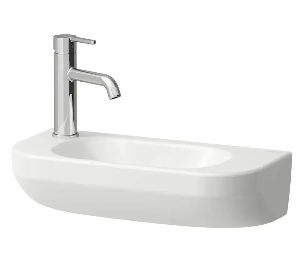 Laufen Lua - roku mazgāšanas izlietne 50x23 cm, bez pārplūdes, jaucējkrāna caurums pa kreisi, balta H8150820001131