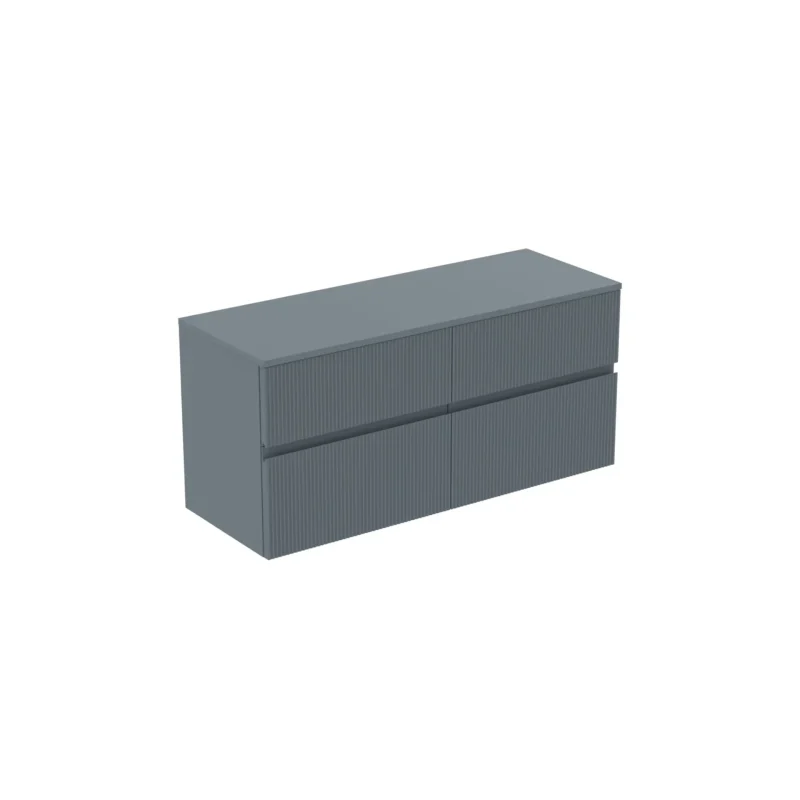 Ideal Standard Finesse - izlietnes skapītis, 120x44x56 cm, 4 atvilktnes, rievots matēts Ashblue E3426UQ