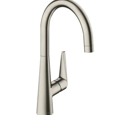 Hansgrohe Talis M51 - virtuves izlietnes vienas sviras maisītājs 260 ar grozāmu izteku, nerūsējošais tērauds 72810800