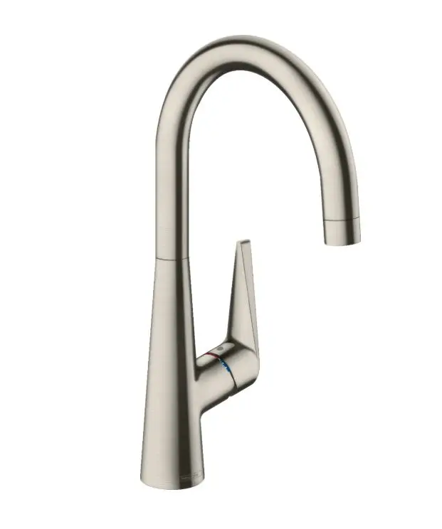 Hansgrohe Talis M51 - virtuves izlietnes vienas sviras maisītājs 260 ar grozāmu izteku, nerūsējošais tērauds 72810800