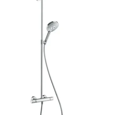 Hansgrohe Raindance Select S - dušas kolonna ar termostata maisītāju 24 cm, 2 strūklas, balta / hromēta 27129400