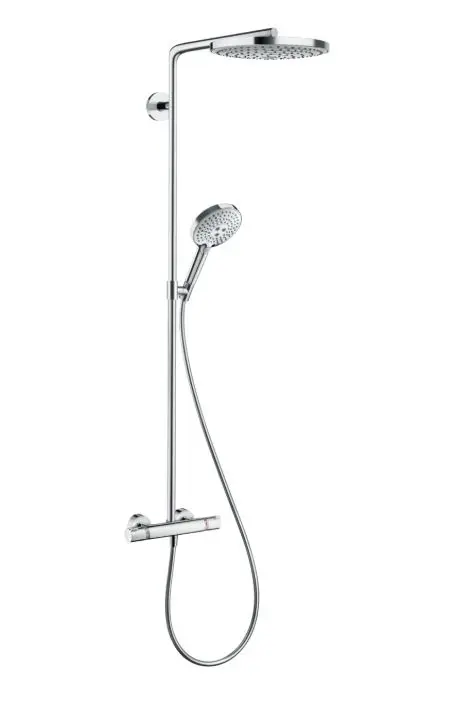 Hansgrohe Raindance Select S - dušas kolonna ar termostata maisītāju 24 cm, 2 strūklas, hromēta 27129000