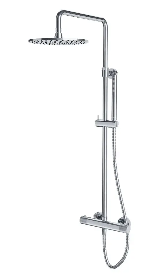 OMNIRES Contour - dušas komplekts ar termostatu, diametrs 25 cm, hroms CT8044CR