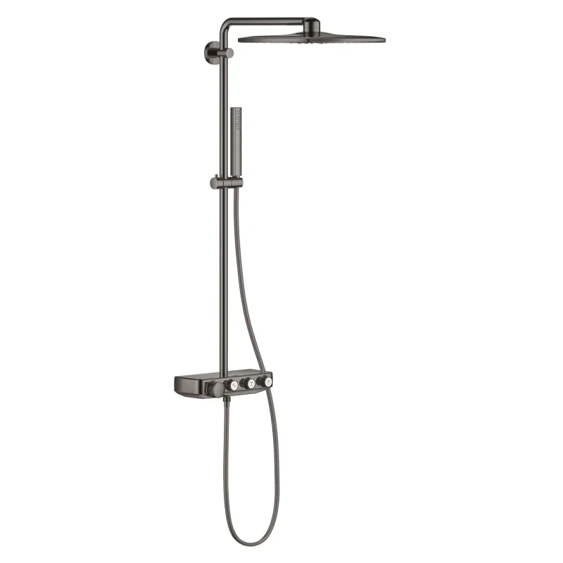 Grohe Euphoria SmartControl - dušas komplekts Cube 310 Duo ar termostatu, 2 strūklas, Hard Graphite 26508A00