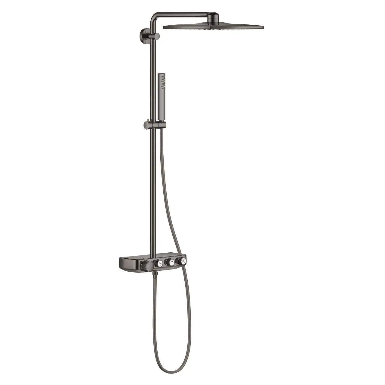 Grohe Euphoria SmartControl - dušas komplekts Cube 310 Duo ar termostatu, 2 strūklas, Hard Graphite 26508A00