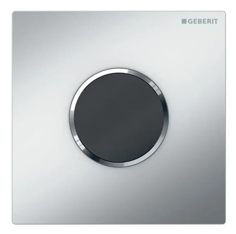 Geberit skalošanas sistēmas - pisuāra vadība ar elektronisku skalošanas aktivizēšanu tips 10, darbība ar baterijām, easy to clean, hroms matēts 116.035.JQ.1