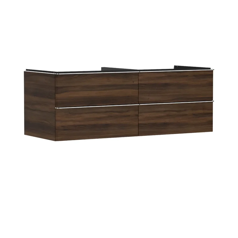 Hansgrohe Xelu Q - izlietnes apakšskapītis, 50x136x55 cm, 4 atvilktnes, tumšs valrieksts/hroms 54089000