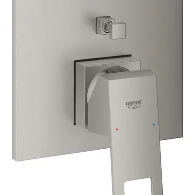 Grohe Eurocube - zemapmetuma maisītājs 2 patērētājiem, Supersteel 24062DC0