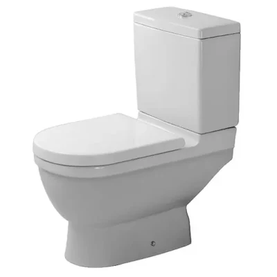 Duravit Starck 3 - grīdas WC kombinācija, vertikāla notece, ar HygieneGlaze, alpu balts 0126012000