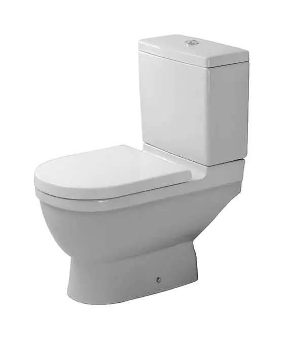 Duravit Starck 3 - grīdas WC kombinācija, vertikāla notece, ar HygieneGlaze, alpu balts 0126012000