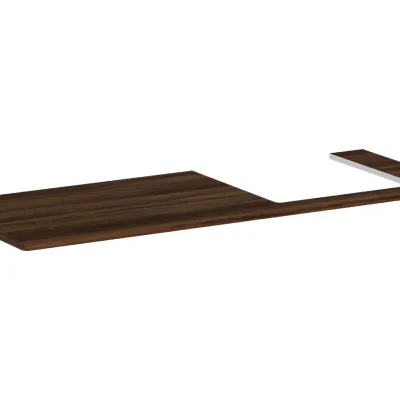 Hansgrohe Xelu Q - izlietnes virsma 136x55 cm, izgriezums pa labi, tumšs valrieksts 54098630