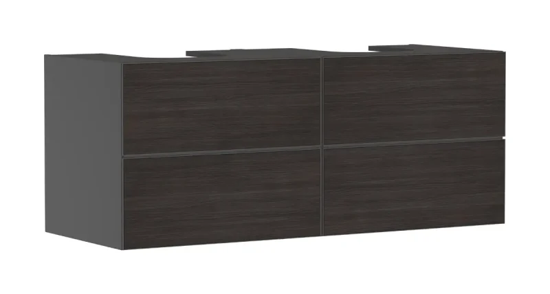 Hansgrohe Xevolos E - izlietnes apakšskapītis 137x56x55 cm, 4 atvilktnes, matēti pelēks/tumšs ozols 54198730