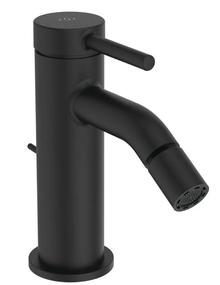 Ideal Standard Ceraline Nuovo - bidē maisītājs ar noteces vārstu, zīdaini melns BD765XG