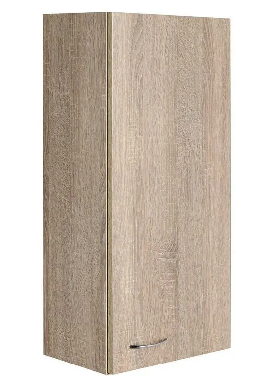 Aqualine Keramia Fresh - augšējais skapis 35x76x23 cm, 1 durvis K/L, platīna ozols 50336