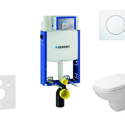 Geberit Kombifix - priekšsienas uzstādīšanas komplekts, WC ar sēdekli, D-Code, bezapmales, SoftClose, vadības plate Sigma01, alpu balts 110.302.00.5 NH1