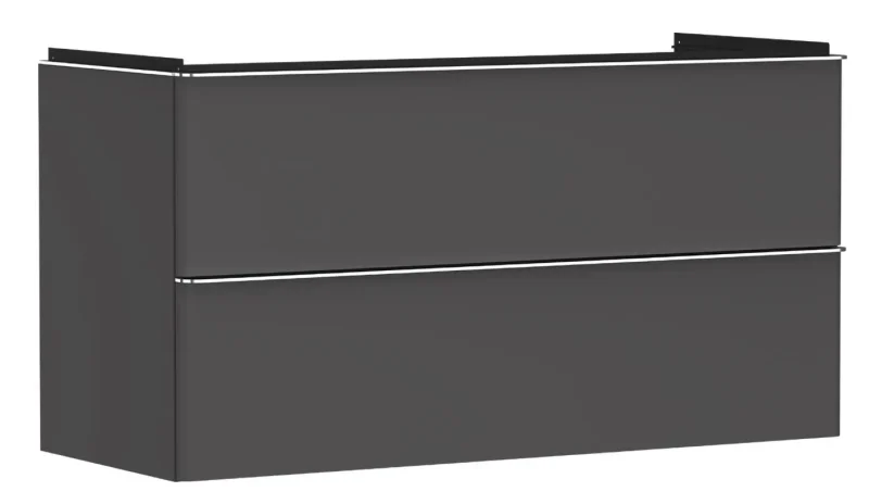 Hansgrohe Xelu Q - izlietnes apakšskapītis, 63x118x50 cm, 2 atvilktnes, matēti pelēks/hroms 54036000