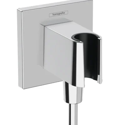 Hansgrohe Fixfit - sienas pieslēguma līkums ar dušas turētāju, hromēts 26889000