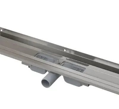 Alcadrain dušas notekas - dušas noteka Flexible Low 105 cm, ar regulējamu apkakli pie sienas, nerūsējošais tērauds APZ104-1050