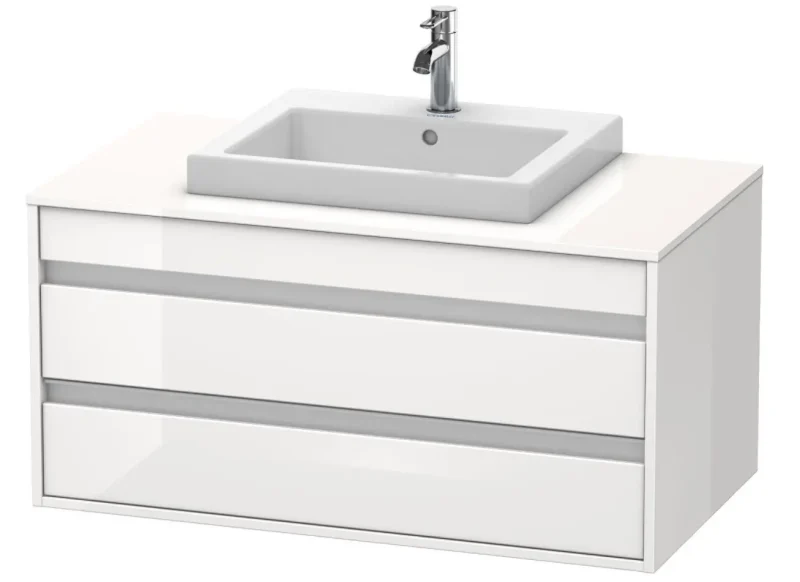 Duravit Ketho - izlietnes skapītis 50x100x55 cm, ar 2 atvilktnēm, balts spīdīgs KT675502222