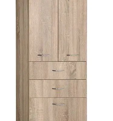 Aqualine Keramia Fresh - augstais skapis ZOJA ar grozu, 50x184x29 cm, platīna ozols 51295