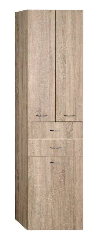 Aqualine Keramia Fresh - augstais skapis ZOJA ar grozu, 50x184x29 cm, platīna ozols 51295