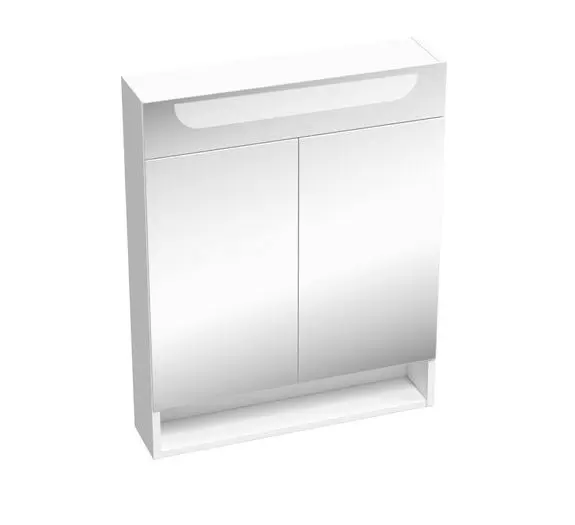 Ravak Classic II - spoguļskapis ar LED apgaismojumu, 60x14x76 cm, 2 durvis, balts spīdīgs X000001469