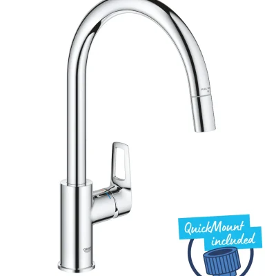 Grohe Start Loop - virtuves izlietnes maisītājs ar izvelkamu dušu, hroms 30556000