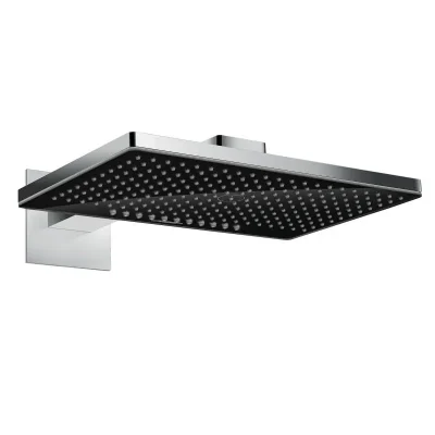 Hansgrohe Rainmaker Select - galvas duša 460, izvirzījums 46 cm, 2 strūklas, melna / hromēta 24005600