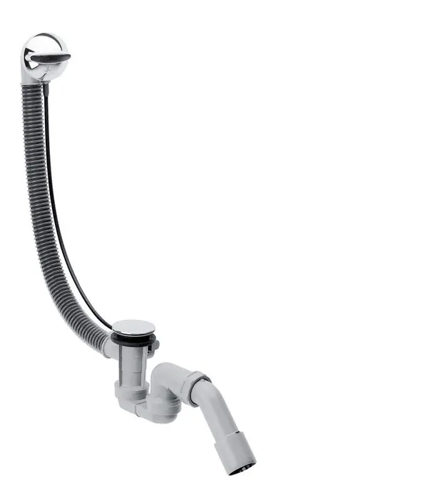 Hansgrohe Flexaplus - komplekts ar noteces un pārplūdes komplektu standarta vannām, hroms 58142000