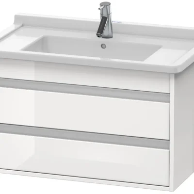 Duravit Ketho - izlietnes skapītis 48x80x46 cm, 2 atvilktnes, balts spīdīgs KT664402222