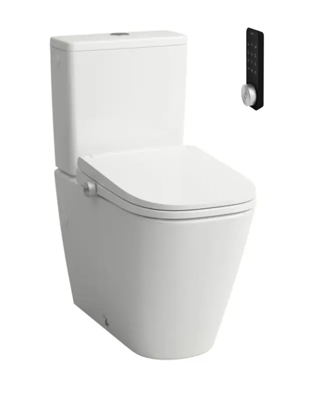Laufen Cleanet Meda - stāvošs elektronisks bidē ar keramiku, Vario noteci, Rimless, SoftClose, balts H606110000S002