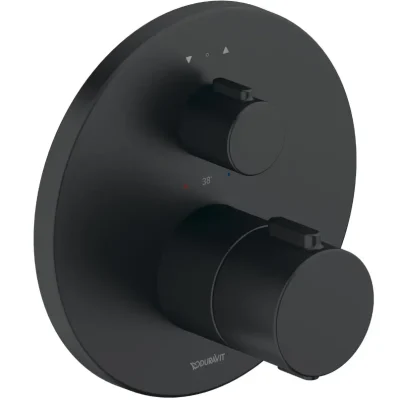 Duravit - zemapmetuma termostata maisītājs, 2 patērētājiem, matēti melns TH4200014046