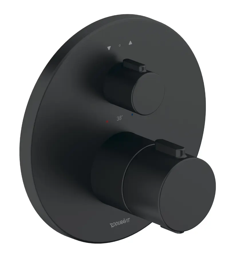 Duravit - zemapmetuma termostata maisītājs, 2 patērētājiem, matēti melns TH4200014046