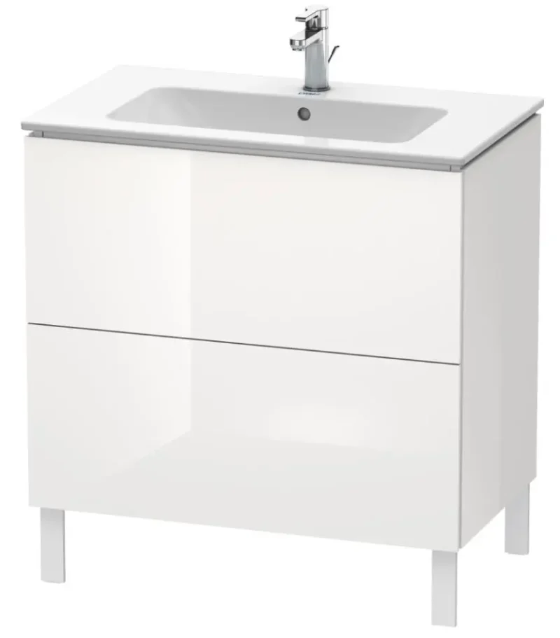 Duravit L-Cube - izlietnes skapītis 86x82x48 cm, 2 atvilktnes, balts spīdīgs LC662602222