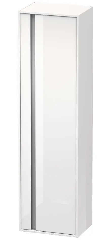 Duravit Ketho - augstais skapis 180x50x36 cm, pa labi, balts spīdīgs KT1265R2222