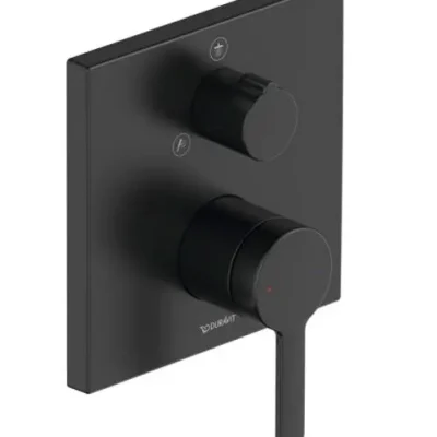 Duravit C.1 - zemapmetuma dušas maisītājs, 2 patērētājiem, matēti melns C14210011046