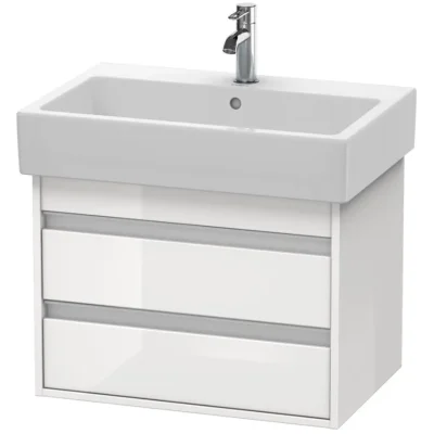 Duravit Ketho - izlietnes skapītis 48x65x44 cm, 2 atvilktnes, balts spīdīgs KT662402222